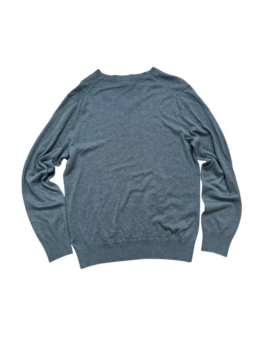 Banana Republic Luxery Blend Silk Cotton Cashmere V-Neck Sweater Men Medium Grey